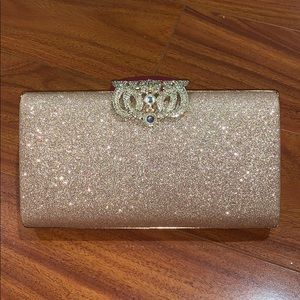 Rose gold clutch